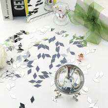 Various Shapes Mirror Mosaic Tiles - Mini Rhombus Glass Mirror, Suitable For DIY Art Wall, Door, Home Decor - 0.1cm Thickness, Mini Size, Perfect For Craft Projects - A - View 4