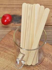 1/50/100/150pcs Handmade Wooden Sticks/Popsicle Sticks, Natural Wooden Popsicle Sticks/Candy Sticks/Popsicle Sticks, Suitable For DIY Crafts, Suitable For Various Ice Creams, Multi-Functional, Easy To Use And Effective Popsicle Sticks - Multicolor - View 4