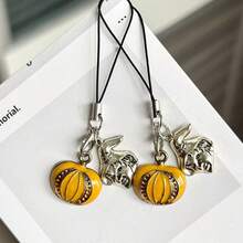 1pc Pumpkin Ghost Phone Charm Pendant, Halloween Series Holiday Accessory, Suitable As Gift - Multicolor - View 5