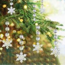 Christmas Clear Acrylic Pendant Snowflake Icicle Water Drop Decoration For Xmas Tree Winter Party Acrylic Ice Pendants - Multicolor - View 5