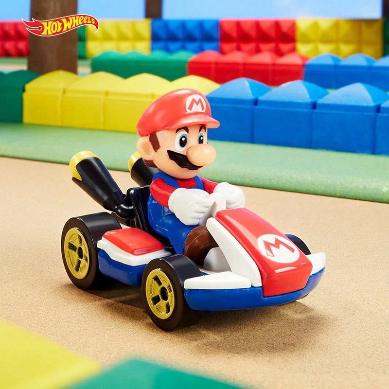 Hot Wheels 1:64 Scale Mario Classic Theme Alloy Die-Cast Car Model (GBG25 Series) Creative Pocket Toy Car/Desktop Ornament