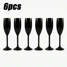 1/2/4/6pcs Champagne Flute Glasses, Wedding Toasting Cups, 7oz Plastic Reusable Unbreakable Champagne Flutes, Suitable For Bachelorette Party, Wedding, Bridal Shower - View 22