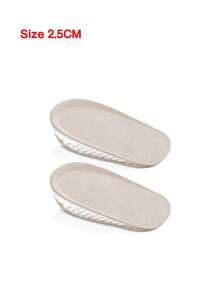 2/1pair Sports Invisible Height Increasing Pad, Comfortable Shock Absorption And Anti Slip Insole, Men's And Women's Deer Cloth Velvet PU Integrated Height Increasing Pad - Multicolor - View 10