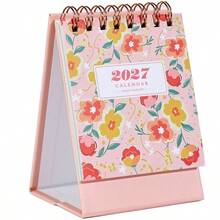 1 Buah Kalender Meja Mini 2027 - Kalender Meja Bunga 18 Bulan dengan Catatan Memo, Dudukan Kalender Kecil untuk Rumah & Kantor, Sempurna untuk Perencanaan Harian & Hadiah Liburan - kalender - View 10