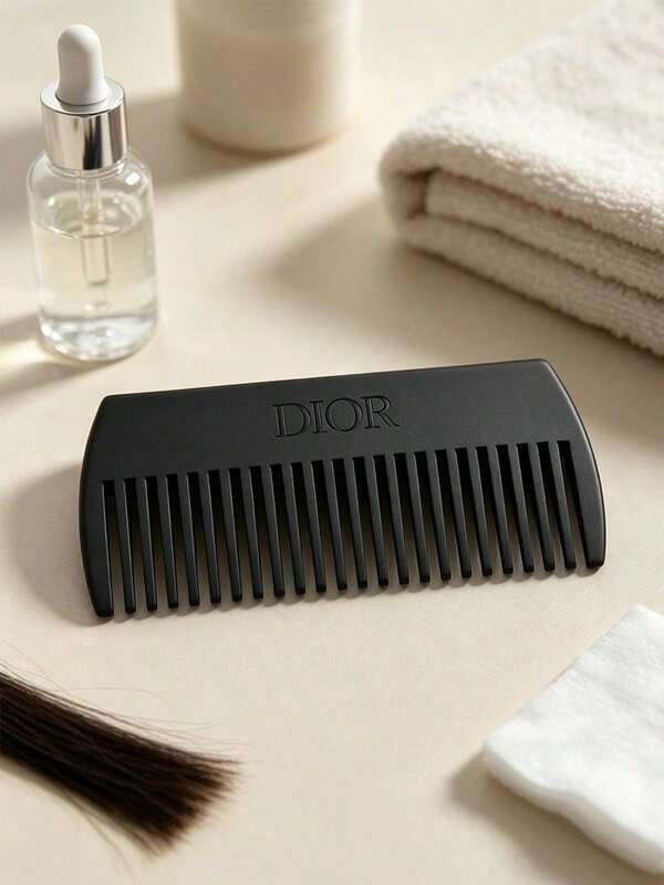 Resin Wide-Tooth Hair Comb, Gentle Detangling Scalp Care Comb, Portable Pocket Size, Daily & Travel Styling Hair Comb, Dior Beauty Gift Accessory DIOR-GIFT-162