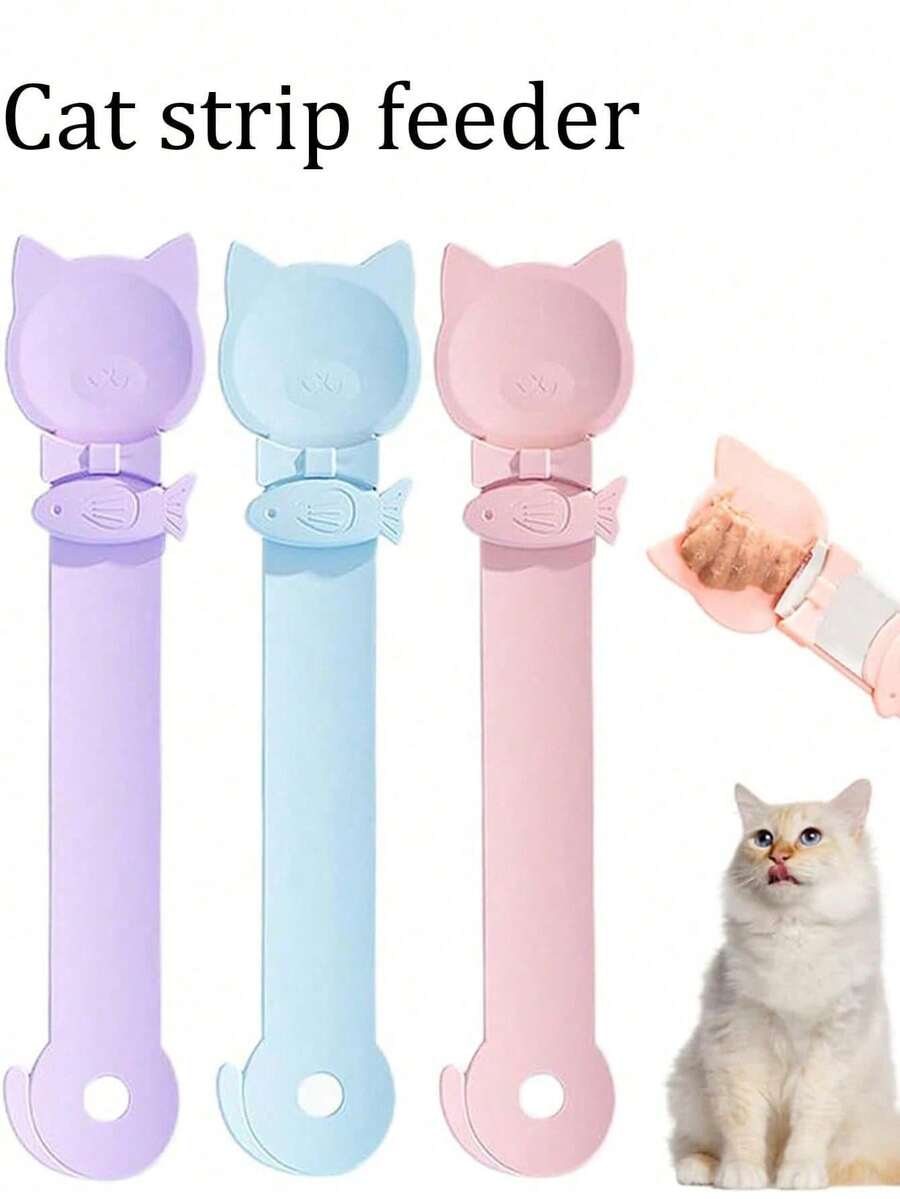 猫咪挤压式喂食器,适用于舔食湿猫零食和液体宠物食品 - 彩色 - 查看 1