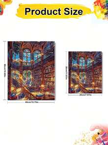 DIY Magical Fantasy Library (Frameless 8x12 / 16x20 Inches) Paint By Numbers Kit (Acrylic) Arts & Crafts For Adult Beginners, Home Wall Decor, And Holiday Gifts For Relaxation And Creative Joy - Sets - View 3
