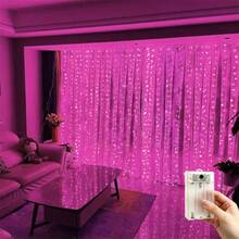 Battery Powered Holiday LED Fairy Lights, Indoor Curtain Lights, 8 Lighting Modes, Perfect For Christmas, Halloween, Easter, Bedroom, Wedding, Garden, Living Room, Party Decoration Lighting String - Battery Box Curtain Light - View 25