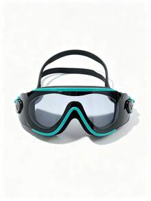 361degree 1pc 361° Large Frame Wide View HD Anti-Fog Waterproof Leakproof Swim Goggles For Women Men Adult, With Portable Storage Case, Pool Beach Swimming Gear - Grey-green - View 9
