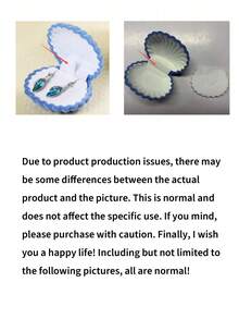 1pc Flocked Shell-Shaped Jewelry Box, Korean Style Flocked Earring Ring Storage Box, Large Capacity Portable Elegant Display Box, Mother's Day Wedding Birthday Party Daily Use, Gift For Female Friends - Multicolor - View 10