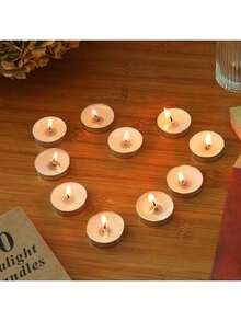 10-30pcs Small Smokeless Tea Light Candles, Romantic Mini Candles, Wax Melt Heater Candles, Odorless And Smokeless, For Birthday Party, Outdoor Wedding, Indoor Dinner Atmosphere - Multicolor - View 2