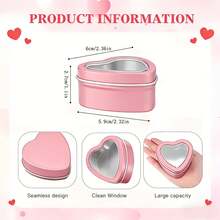 44pcs Complete Candle Making Kit, 4 Heart-Shaped Clear Lid Glass Jars, 40pcs Candle Making Supplies, Sturdy Iron Cans, Suitable For DIY Candle Craft, Jewelry Storage, Desktop Decoration, Ideal Choice For DIY Enthusiasts And Holiday Gifts - Heart-shaped Window 44pcs/Set - View 3