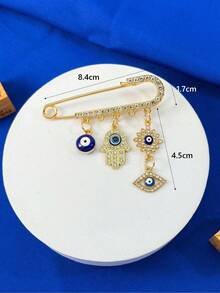Fashion Evil Eye Brooch, Blue Eye Pin For Women, Cute Gift For Girlfriend, High-End Exquisite Accessory. #Fashion Accessory#High-End#Gift Recommendation - Blue - View 4