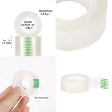 Eagle 16 Rolls Transparent Adhesive Tape Refill, Clear Gift Wrapping Tape, Suitable For Office And Home, 19mm X 20m - 16 Rolls - View 4