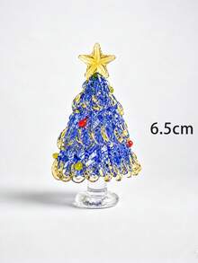 8.5/16cm High Christmas Tree Ornament, Colorful Rhinestone Star Decoration, Transparent And Green Dual Color Options, Home Desktop Window Christmas Atmosphere Decor, Holiday New Year Gift - Multicolor - View 15