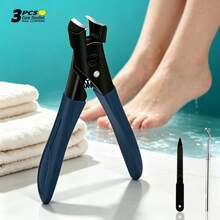 Stainless Steel Blade, Non-Slip Rubber Handle, Rust-Resistant And Durable; Firm Grip. Nail Clipper, Nail File And Nail Buffer. This Wide-Opening Nail Clipper Design Is Convenient To Use, Perfect For Thick And Hard Nails As Well As Toenails. - Blue - View 12