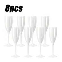 1/2/4/6pcs Champagne Flute Glasses, Wedding Toasting Cups, 7oz Plastic Reusable Unbreakable Champagne Flutes, Suitable For Bachelorette Party, Wedding, Bridal Shower - View 21