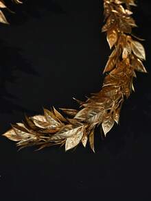 1pc Greek Goddess Gold Leaf Headband, Vintage Laurel Leaf Hair Accessory For Bride, Wedding, Prom, Evening Party - Gold - View 8