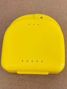 1 Pack New Dental Retainer Case With Ventilation Holes, Mini Portable Denture Box, Orthodontic Appliance Storage Box, Denture Case, Simple Solid Color Denture Container, Plastic Denture Storage Box, Portable Denture Storage Box With Holes - Multicolor - View 12