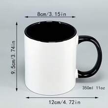 Novelty Tired Chicken Mug Ceramic Animal Print, "Caffeinate" Quote, 11oz(360ml), Hand Wash - White - View 6