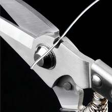 1pc Heavy‑Duty Multi‑Purpose Tin Snips, Spring‑Loaded Sheet Metal Cutting Shears, Non‑Slip Handle Industrial Scissors For Sheet Metal, Copper Wire, Electrical Wire, PVC Pipe, Carpet DIY Hand Cutting Tool - A - View 9