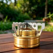 1pc Foldable Solid Alcohol Stove German Style Portable Camping Stove, Outdoor Travel Camping Stove, Portable Stove, Camping Cookware - Multicolor - View 4