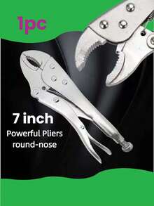 1pc Multifunctional Round Mouth/Square Mouth Powerful Pliers 4 Inch/7 Inch/10 Inch Carbon Steel Pliers Manual Pliers Clamp Pressure Pliers Auxiliary Clamp - Pliers - View 12