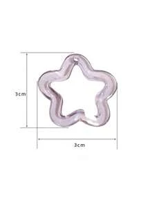 10/20/50pcs Colorful Transparent Hollow Pentagram Acrylic Star Pendants With Hole, DIY Keychain Charms Jewelry Making Accessories - Acrylic Star - View 6