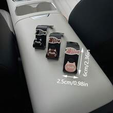 1pc Resin Cat & Fish Car Hook, Hidden Cartoon Cat & Fish 7-Shaped Car Hook For Rear Seat, DIY Resin Decor Patch Cream Glue Accessory, Multi-Function Hanging Hook For Car Rear Seat, Car Interior Hanging Storage Organizer - Cat Fish Bone - View 2