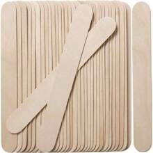 1/50/100/150pcs Handmade Wooden Sticks/Popsicle Sticks, Natural Wooden Popsicle Sticks/Candy Sticks/Popsicle Sticks, Suitable For DIY Crafts, Suitable For Various Ice Creams, Multi-Functional, Easy To Use And Effective Popsicle Sticks - Multicolor - View 1