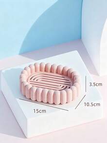 1pc Multi‑Color Bubble Edge Soap Dish With Foaming Net, Sweet Silicone Oval With Drain Hole Design, Quick‑Drying Storage Make Up Storage Organiser Bathroom Accessory, For Shower Room Vanity Countertop Daily Use All‑Season Household Decor - Multiple Styles - View 14
