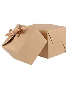 24/12PCS/1PC Kotak Hadiah Kertas Kraft, Kotak Permen Putih, Kotak Snack Dekoratif, Kotak Hadiah Kue, Biskuit, Permen dan Sabun Mandi Garam Mandi Buatan Tangan, Cocok untuk Natal, Ulang Tahun, Liburan, Pernikahan (Warna Polos) - MultiWarna - View 9
