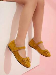 New Girls' Comfortable Soft Sole Flat Shoes, Fashionable - Yellow - View 4