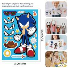 8pcs/6PCS Cartoon Theme Puzzle Toy, Fun Parent-Child Interactive Puzzle, Comes With Rich DIY Sticker Materials, Complete The Puzzle And Use Stickers For DIY Creation Simultaneously, Effectively Enrich Home Entertainment Options, Suitable For Family Joint Participation Experience, Highly Playable, Fits Family Leisure, Also Can Be Used As Fun Small Gifts For Halloween And Christmas Party Distribution - Multicolor - View 6