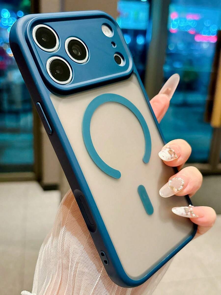 Koolife 藍色磁吸手機殼，2合1 PC+TPU 材質，2.5mm 厚背板，霧面半透明表面，防震保護殼，相容 iPhone 18 Pro/18 Pro Max/17/17 Pro/17 Pro Max/16/15/14/13