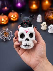 Halloween Skeleton Squeeze Toy With Pop-Out Bat, Spooky Sensory Stress Relief Fidget Toy, Creative Gift Bag Filler And Halloween Party Favor - Multicolor - View 4