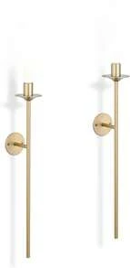 Vintage Taper Candle Holder Wall Mount, 2-Piece Set, Gold Finish As Stylish Wall Decor - 2pcs - View 9