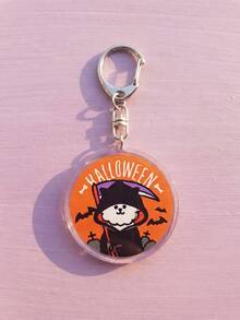 6pcs Cute Halloween Spooky Character Acrylic Keychains, Halloween Costume Pendant, Backpack And Car Key Accessories, Gift For K-Pop Fans, Gift For Friends, Halloween Exquisite Collection - Multicolor - View 6