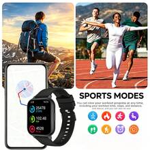 ZhiKexing Sports Fashion Smartwatch, 1.83-Inch Full Touch Screen, Supports Wireless Calls And Messages, Wireless Music Playback, Fitness Tracker Smartwatch. Suitable As Gift For Friends And Couples, Compatible With Android And IOS - View 6