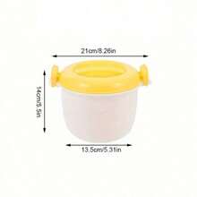 SOKANY Rice cooker microwave portabel, dapat digunakan untuk makanan panas dan dingin, tertutup rapat, anti bocor dan tidak tumpah, desain kompartemen, kotak makan siang kapasitas besar tanpa tusuk sate, cocok untuk sayuran, ikan, sup, mie, pelajar dan pekerja kantoran yang membawa nasi. - MultiWarna - View 3