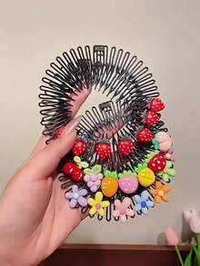 Star Colorful Hair Comb, Broken Hair Hoop, Hair Clip, Rabbit Heart-Shaped Cute Hair Accessories - A - View 8
