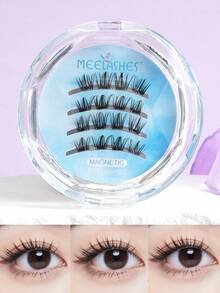 Segmented Magnetic Design Thick & Voluminous Curly Lashes, Easy To Wear With Transparent Storage Box - View 5