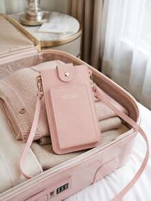 Portable Crossbody Phone Wallet, Secure Snap Closure, Faux Leather Phone Bag, Suitable For Elegant Ladies Graduation Trip Travel Essentials - Multicolor - View 4