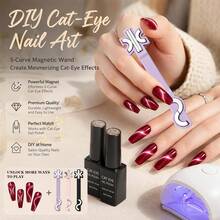 Multifunctional Ribbon Cat Eye Magnetic Nail Art Magnet Tool, Can Create Ribbon Cat Eye Nail Art And Rice-Shaped Cat Eye Nail Art Styles, Easy To Operate, Suitable For Nail Art Enthusiasts And Nail Salons To Make Fake Nails, Acrylic Nail Tips, Holiday Nails, Professional Nail Artist Tool - Multicolor - View 11