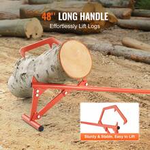 Timberjack Mango de 1219 mm de Acero Resistente Elevador de Troncos con Gancho de Inclinación Ajustable Gato para Troncos de Diámetro Máximo 63,5cm Gato para Cortar, Rodar y Levantar Troncos - Naranja - Ver 2