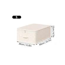Linen 4-Piece Set Storage Box, Multiple Sizes Available, Transparent Window Flat Design, Double Zipper Foldable, Wardrobe Bedding Duvet Cover Sheet Organizer Bag, Suitable For Wardrobe, Bedroom, Bedding 4-Piece Set Storage, Sheet Duvet Cover Classification, Seasonal Organization - View 12
