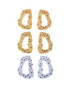 1 Pair Geometric Human Body Fashion Metal Line Earrings - Yellow Gold - View 4