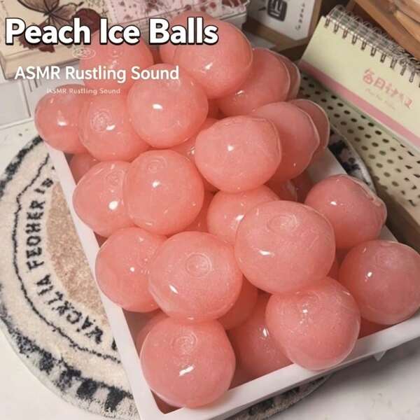 1PC Peach Slush Sensory Fidget Ball With Satisfying Rustling Sound, Moldable Fingertip Hand Toy, Portable Desk Activity For Home Office Travel, Halloween Party Favor, Trick-Or-Treat Gift, Christmas Stocking Stuffer For Teens & Adults