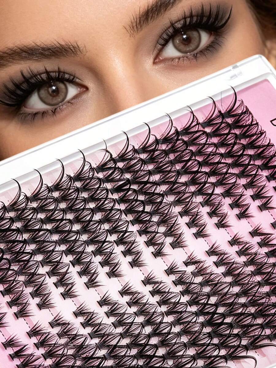 40D DIY Eyelash Extensions, Single Cluster Thick False Eyelashes, Soft Comfortable Self-Adhesive Makeup Lashes, Suitable For Daily And Party Eye Makeup - Multicolor - View 1