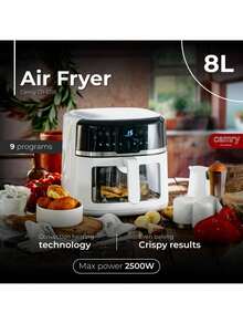 CAMRY Air Fryer, Oil-Free Fryer, Digital Air Fryer - Adjustable Temperature, LED Display, Removable Basket - EU E Type Plug(220-240V) - View 6